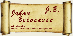 Jakov Belošević vizit kartica